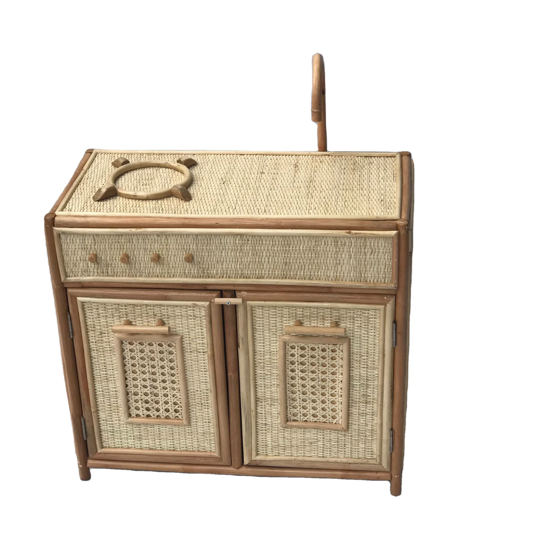 rattan toy kitchen