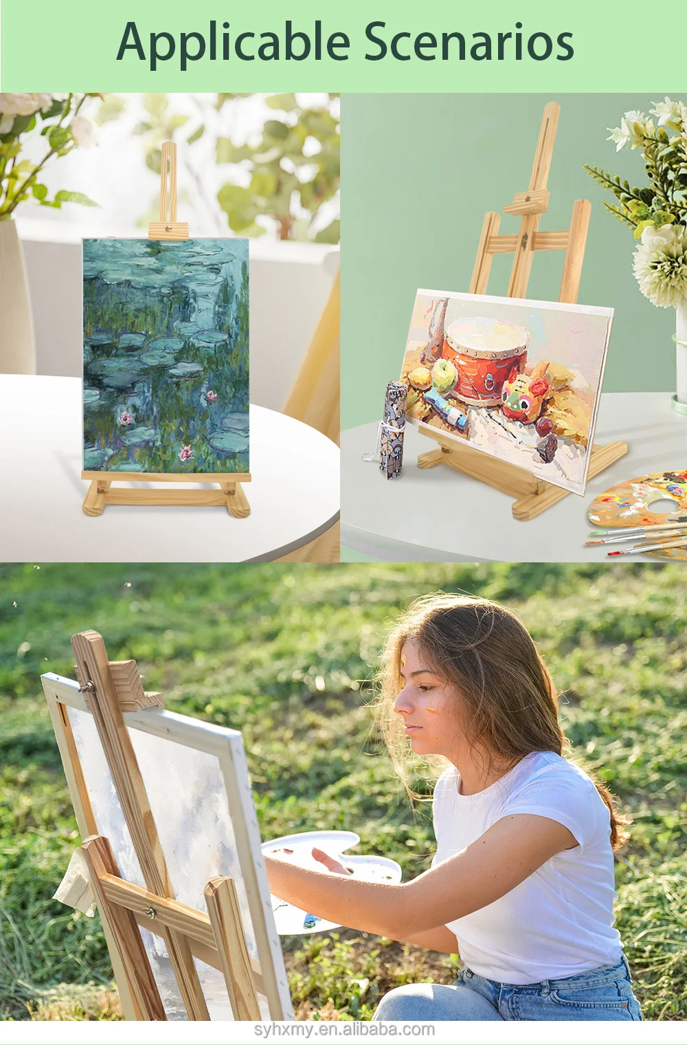 Hshaped Desktop Easel Adjustable Studio Art Easel Painting Display Stand Easels For Artist