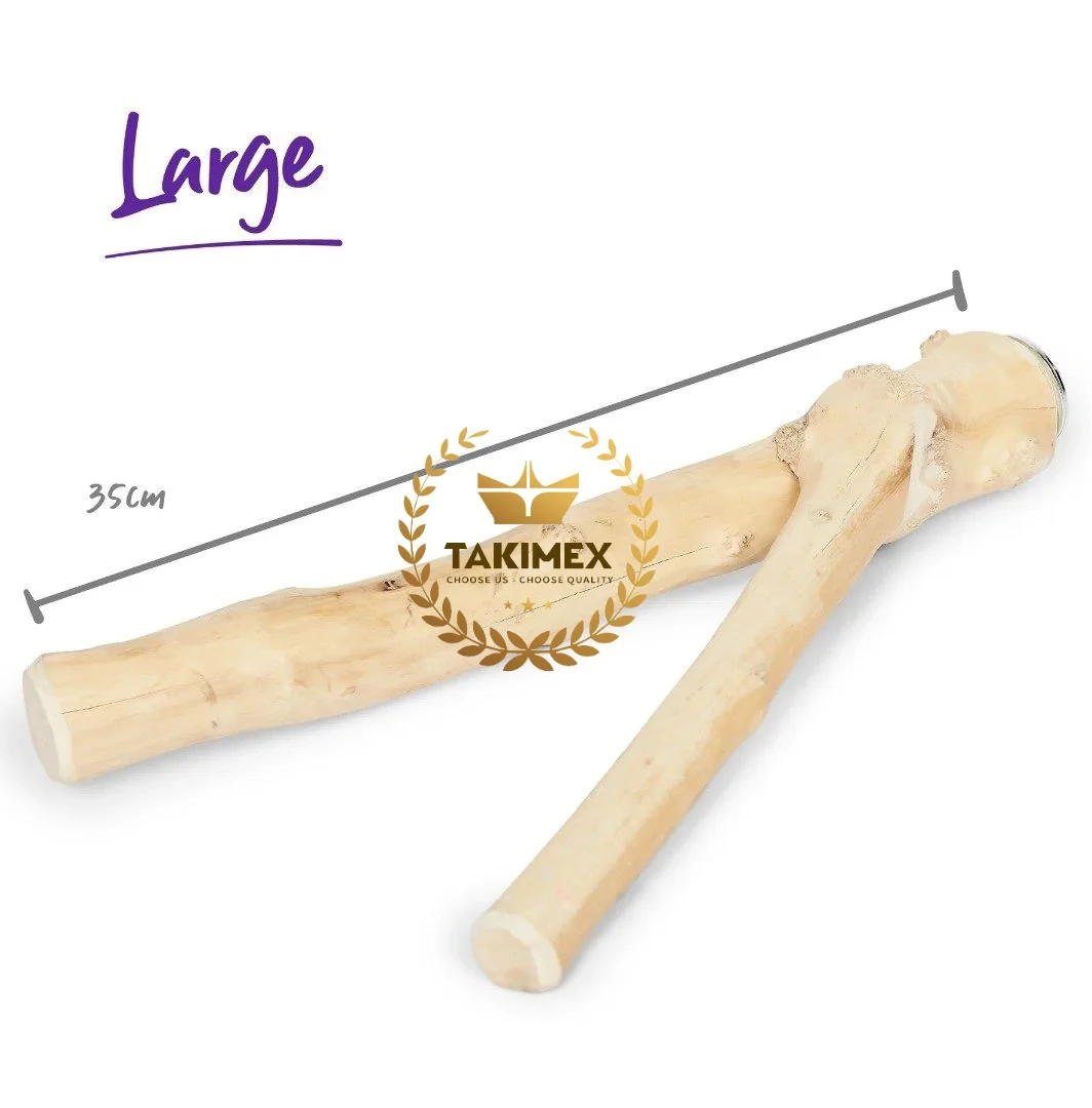 Natural Coffee Wood Perch Wood Parrots Playstand Play Stand Toys