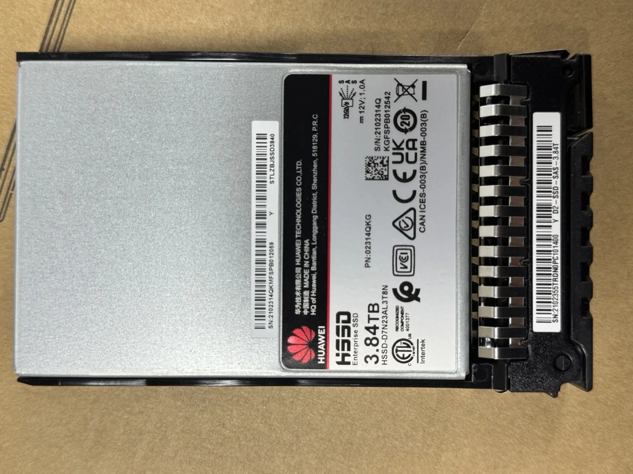 Huawei 3.84TB Enterprise SAS SSD — PN 02314QKG / 02314QKM / 2102314Q (HSSD-D7N23AL3T8N, STLZBJSSD3840)