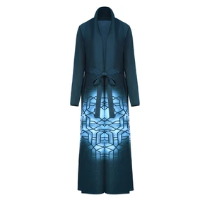 High-Quality Fast Shipping Arab Dress Women Polyester Fabric Pleated Design Casual Women Abaya New Models for 2025