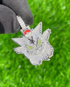 Custom VVS D Moissanite Diamond S925 Sterling Silver Hip Hop Ice Gengar Pendant Unisex Luxury Jewelry Party Indian Suppliers