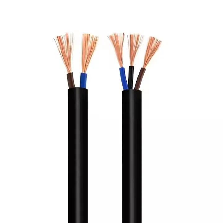 wholesale customized RVV H05VV-F 300/500V PVC insulation 2/3/4/5 cores copper conductor electrical wires for construction