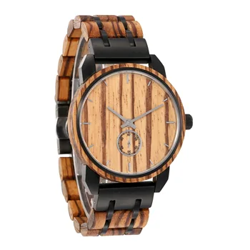 TJW Men's Fashion Eco-Friendly Wooden Watch Sustainable Recycled Wood Japanese Movement Small Batch Customized Logo