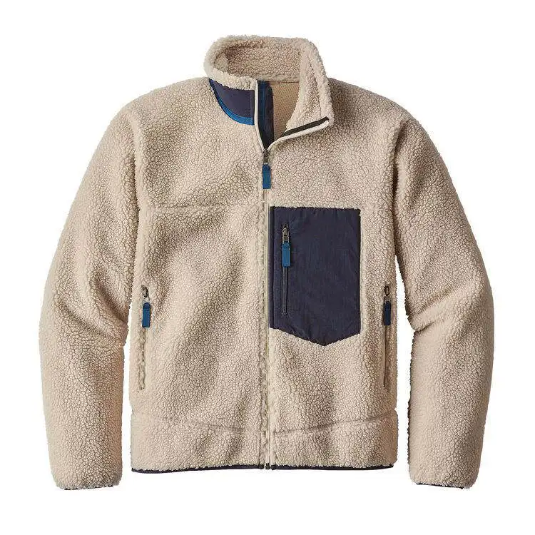 Custom Wholesale Polar Fleece Plush Zip Up Jacket Thicken Embroidery ...