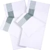 White With Green Stripe