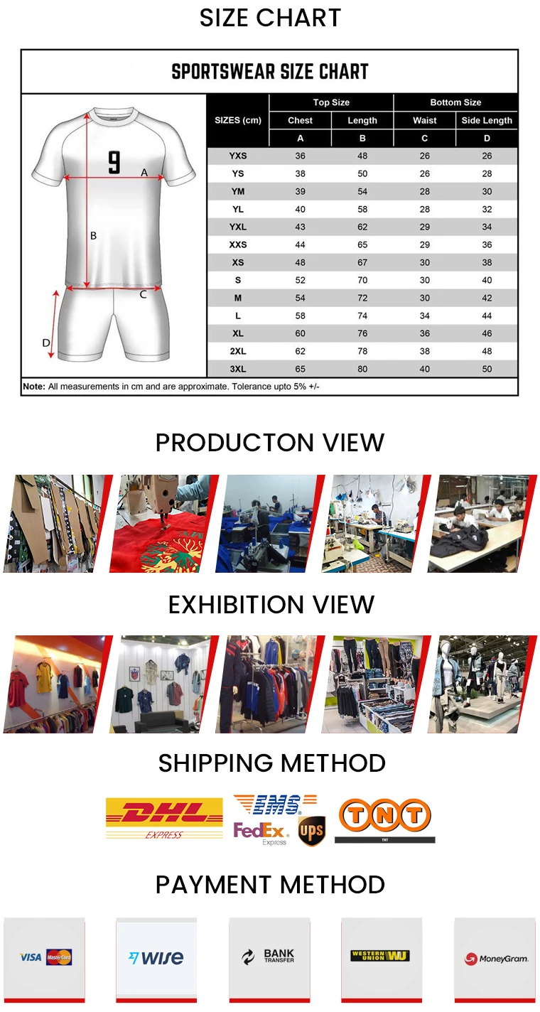 Custom Made Soccer Uniform Set World Club Team Football Jerseys Your Logo Football Training Kits