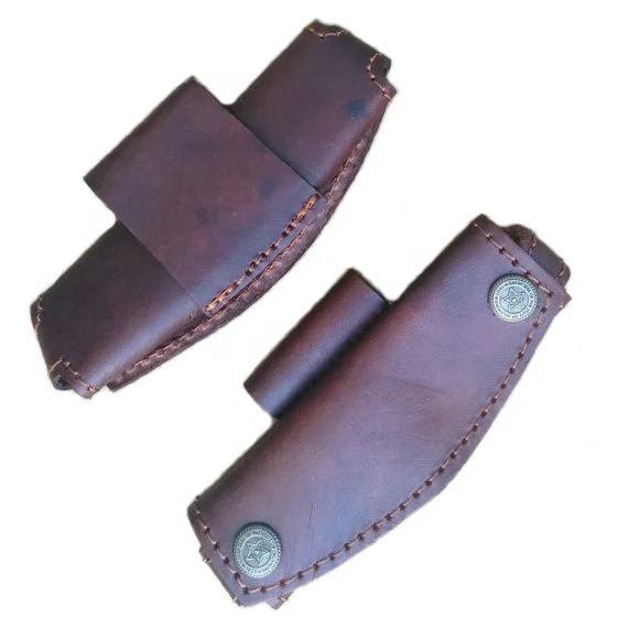 Horizontal Folding Knife Sheaths are made of Dark Brown High Quality