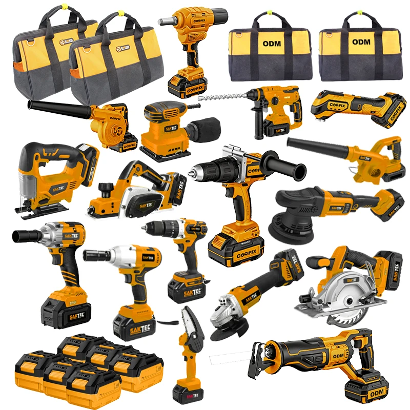 Cordless Oscillating Tools Combo Set Electric Brushless Multifunctional Wireless Impact Drill Angle Grinder Cordless
