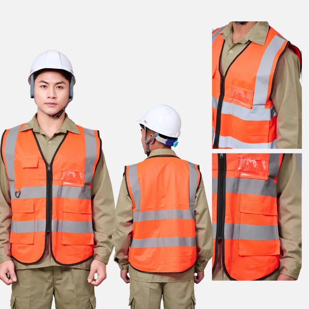 Versatile Reflective Safety Vests: Ideal for Construction, Traffic Control, Emergency Services to Enhance Visibility and Safety