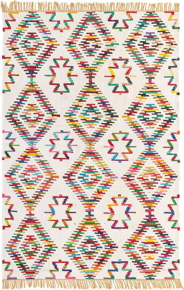 Eco Friendly Indian Dhurrie Rugs Cotton Rugs Chindi Rag Rugs Decorative Bath Mat Living Room Bed Room