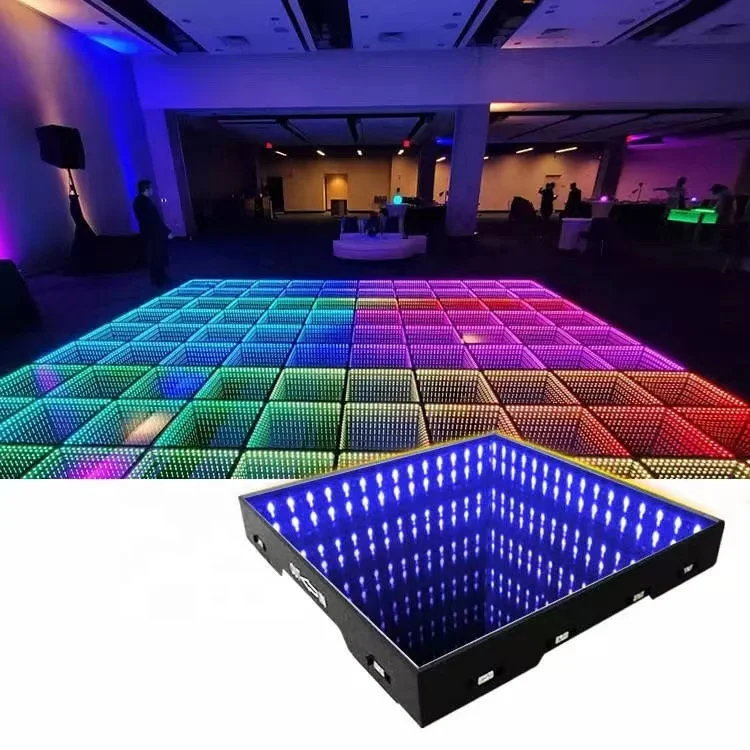 3d Led Infinity Plexiglass Pool Cover Mirror Magnetic Wedding Elegant Glass Dance Floor