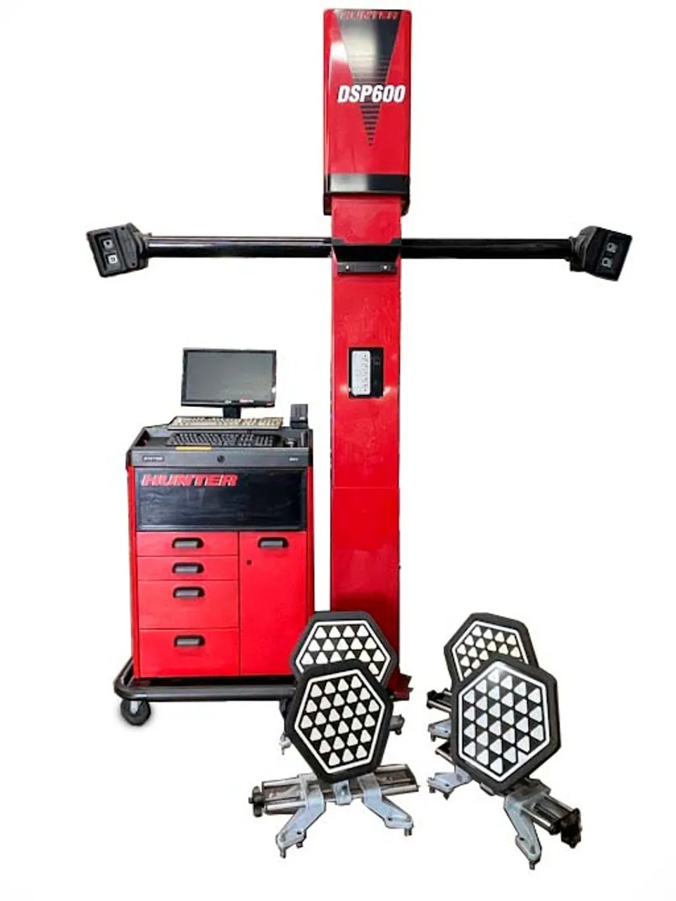 Used Hunter HD Truck Alignment Machine Wheel Alignment Four Post Car Lift Wheel