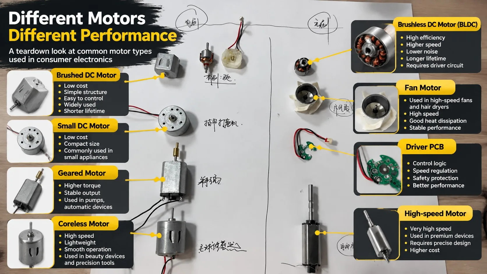 Different Motors Different Performance: Teardown analysis of motor types in consumer electronics