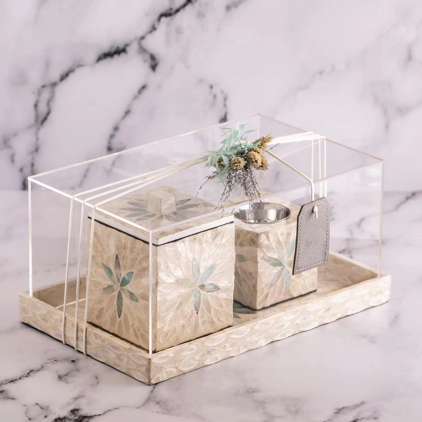 Wholesale High Quality Mother of Pearl Inlay Mubkhar Gift Box Set for Ramadan Eid Mubarak