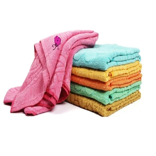 Wholesale Custom Logo and Designs 100% Cotton Bath Hand Towels Super Soft Terry Towels Set
