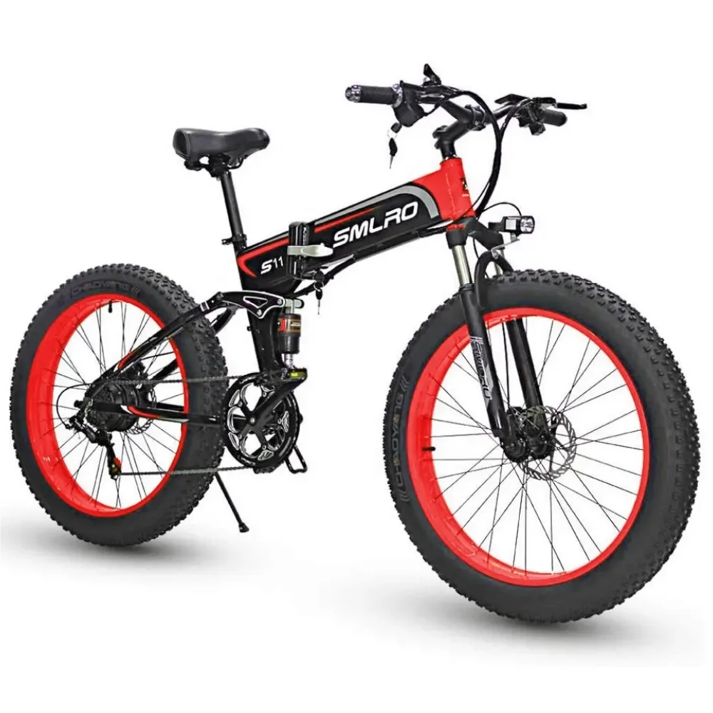 SMLRO S11 Full Suspension Folding Mountain Snow Bike  350W 500W 700W 1000W