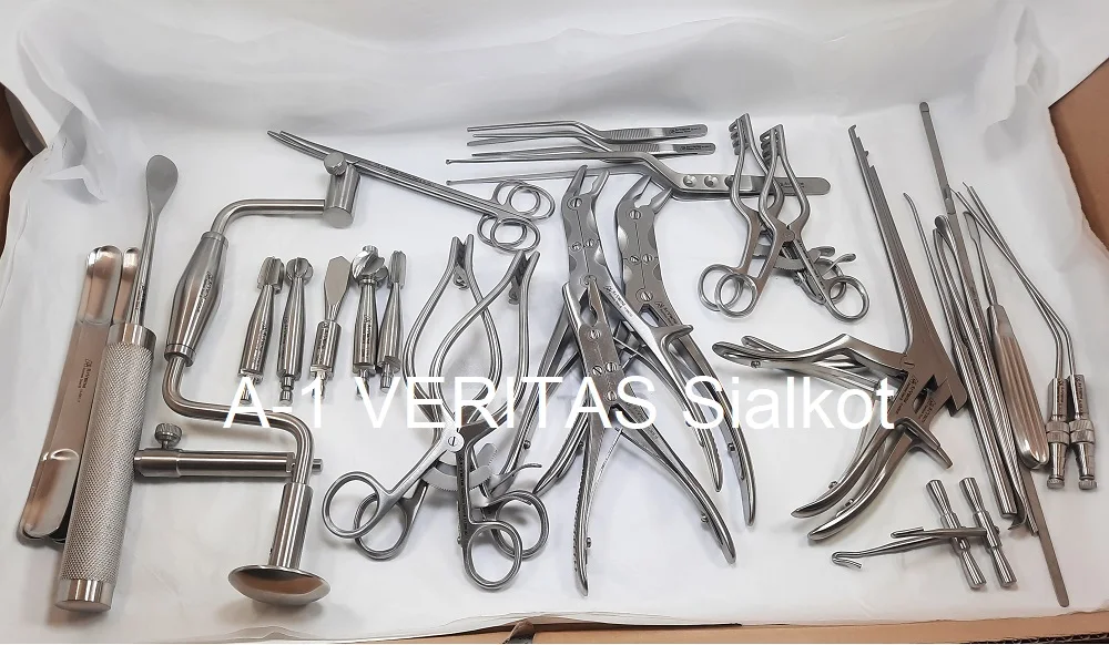 Best Price Manual CE Certified 5 Year Warranty Craniotomy Surgical Neuro Spinal Orthopedic Instruments Set A-1 VERITAS