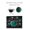Green Coffee/Tea set (6 x cup-saucer)