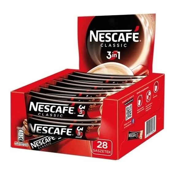 Nescafe 3 in 1 Blended Instant Coffee Neutral Taste with Cream Nut Fruit Flavors Arabica & Robusta Beans Bulk Bag Packaging Sale