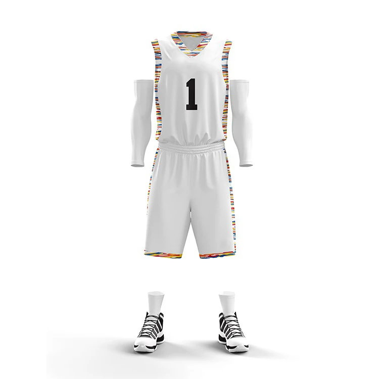 Latest Custom Printed Sublimation Men Basketball Jersey Set Design