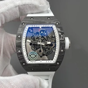 New 055 High-End Luxury Sports Dial Men's Mechanical Watch Designer Brand Automatic Carbon Fiber Square Case High-Quality Watch