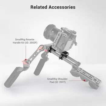 SmallRig Base Plate, Camera Baseplate with 15mm Rod Clamps, Tripod Mounting Plate for DSLR Camera Video Camera - 1775 detail image