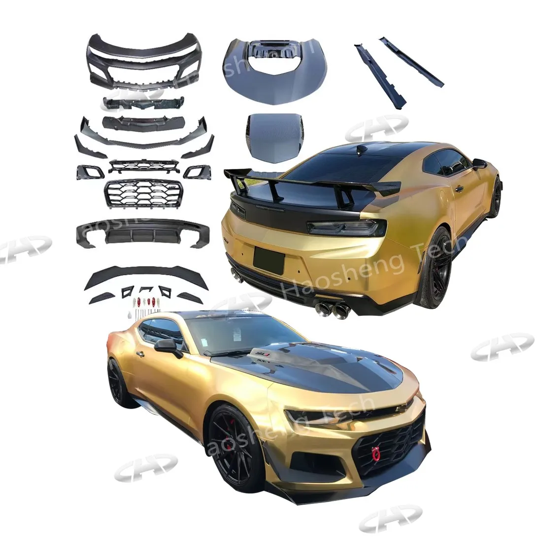 ZL1 1LE Style Body Kit for Camaro Car Facelift Upgrade Conversion Front Rear Bumper for 2015 2016-2018 Chevy Car Camaro SS LS LT