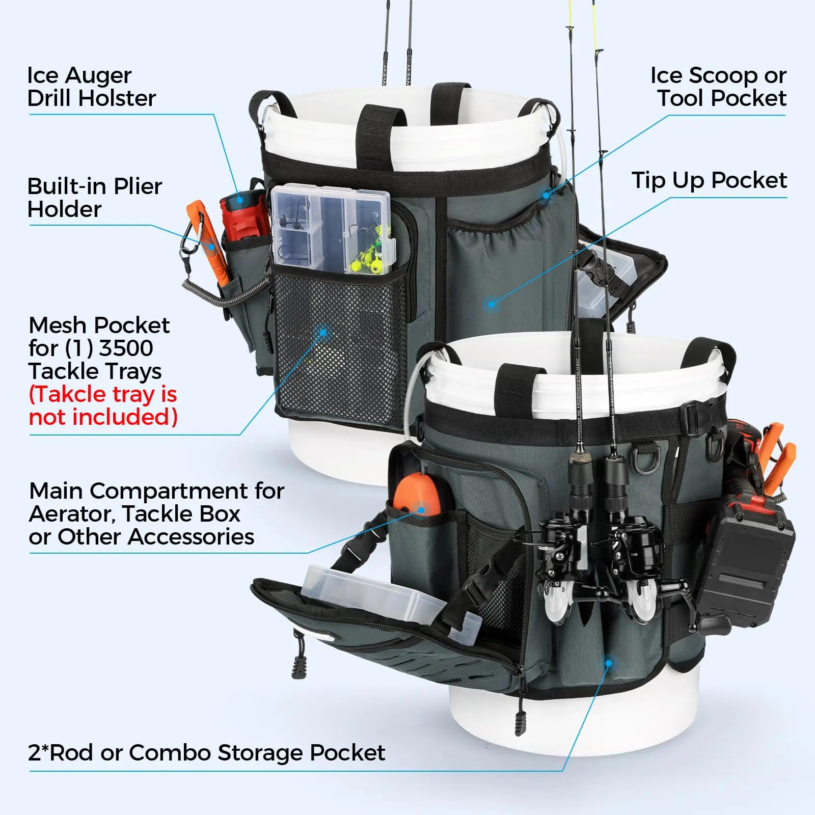 Fishing Bucket Storage Bag