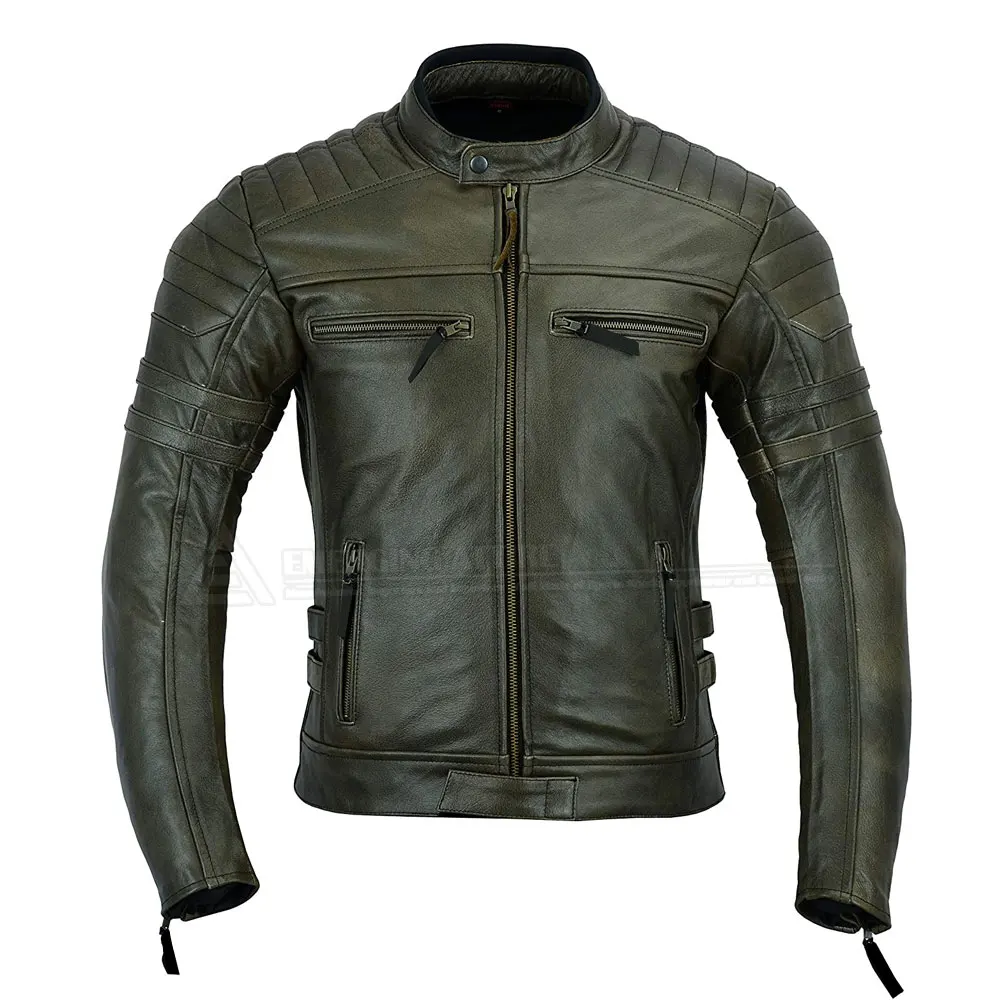 Best Selling Leather Made Motorbike Jacket For Men Custom Design Hot