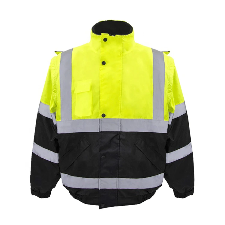 Orange Color Construction Site Worker's Work Wear Hi Vis Shirt Top Quality High Visibility Long