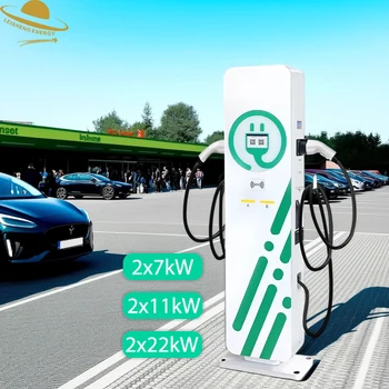 OCPP1.6 Dual Guns 22kW AC EV Charger | Type 2 | RFID | Wall-Mounted Fast Commercial Charging Pile