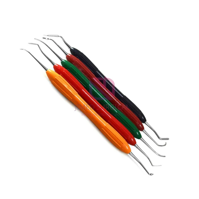 10-Piece Dental Composite Filling Instrument Set - Silicone Handle Tools With Storage Cassette
