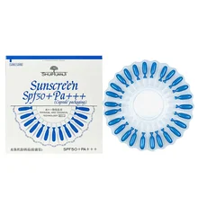 26pcs SPF50+PA+++ Uv protection Moisturizing Secondary toss Waterproof sweat resistant Cream grade capsule sunscreen kit