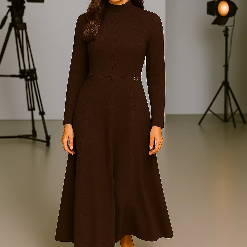 winter modest dress YXD060 Knitted Long Fall Warm Winter Fashion Customizable High-end Eid Factory Price Muslim Conservative Mew Mews Yasir Backless Availability_3 Weeks or more no train Embroidery:Applique