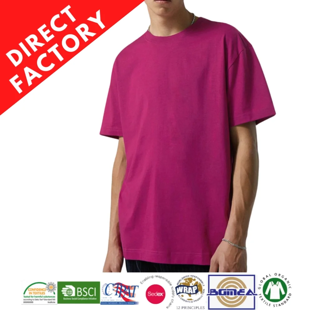 Men's Custom Drop Shoulder Over Sized Thick Cotton Blank Tee Shirts Low