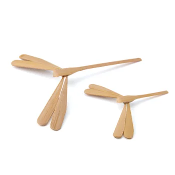 Jouet D’équilibre Libellule En Bambou – 16x10x12 Cm – Avec Support – éducatif Sensoriel – Cadeau Enfant (jaune)