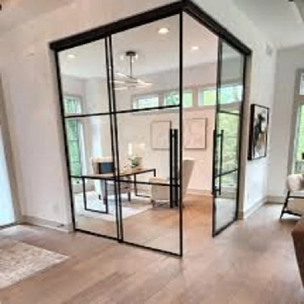 stainless steel minimal frame partition for retail showrooms