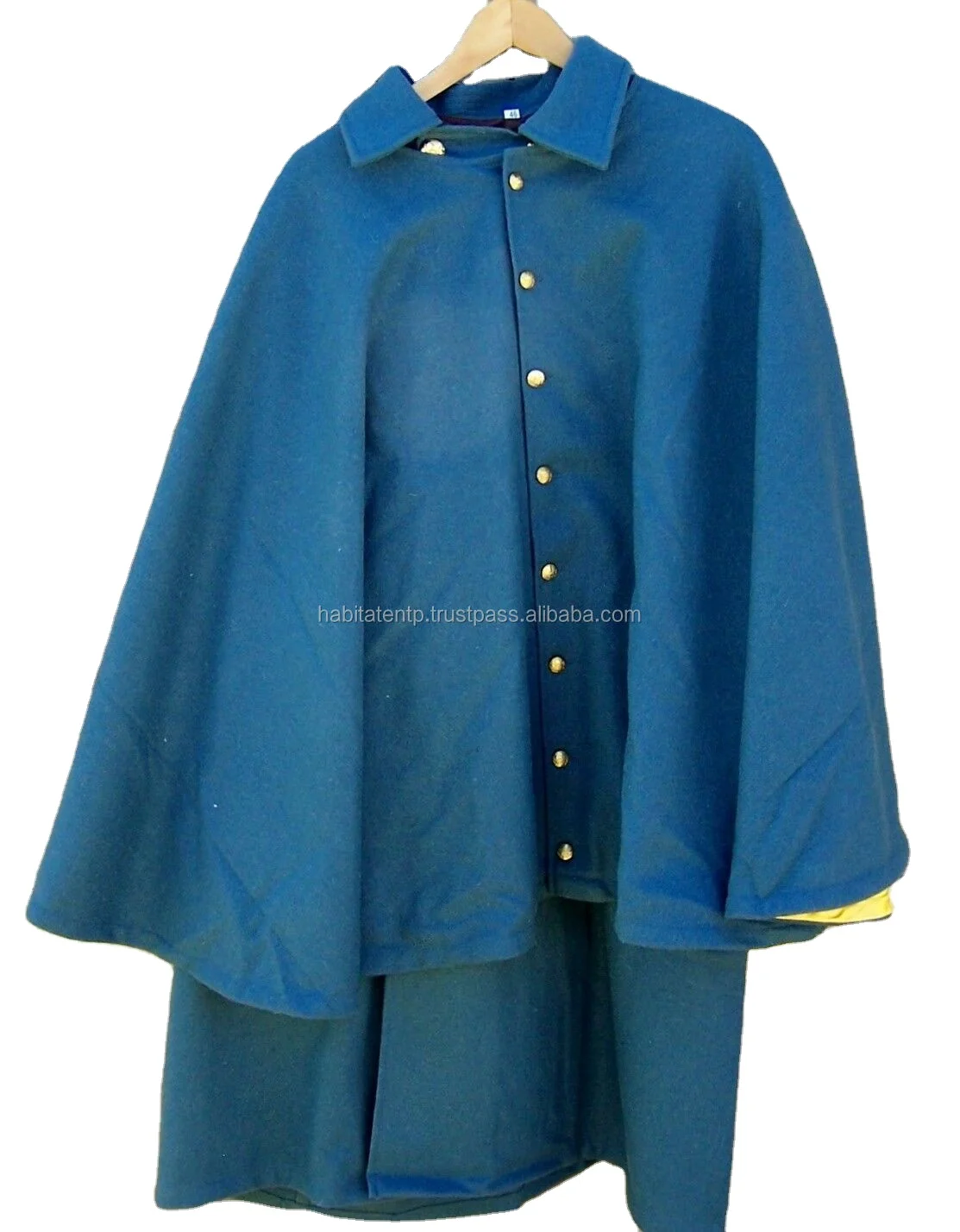 Custom Made US Cavalry Mounted Great Coat with Cape High Quality Uniforms