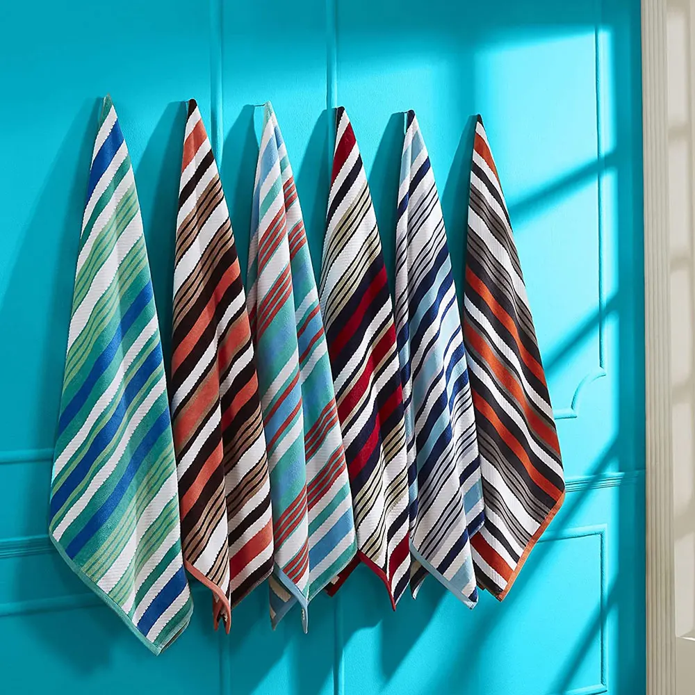 100 Cotton Terry Cut Velour Beach Changing Towel Durable Material