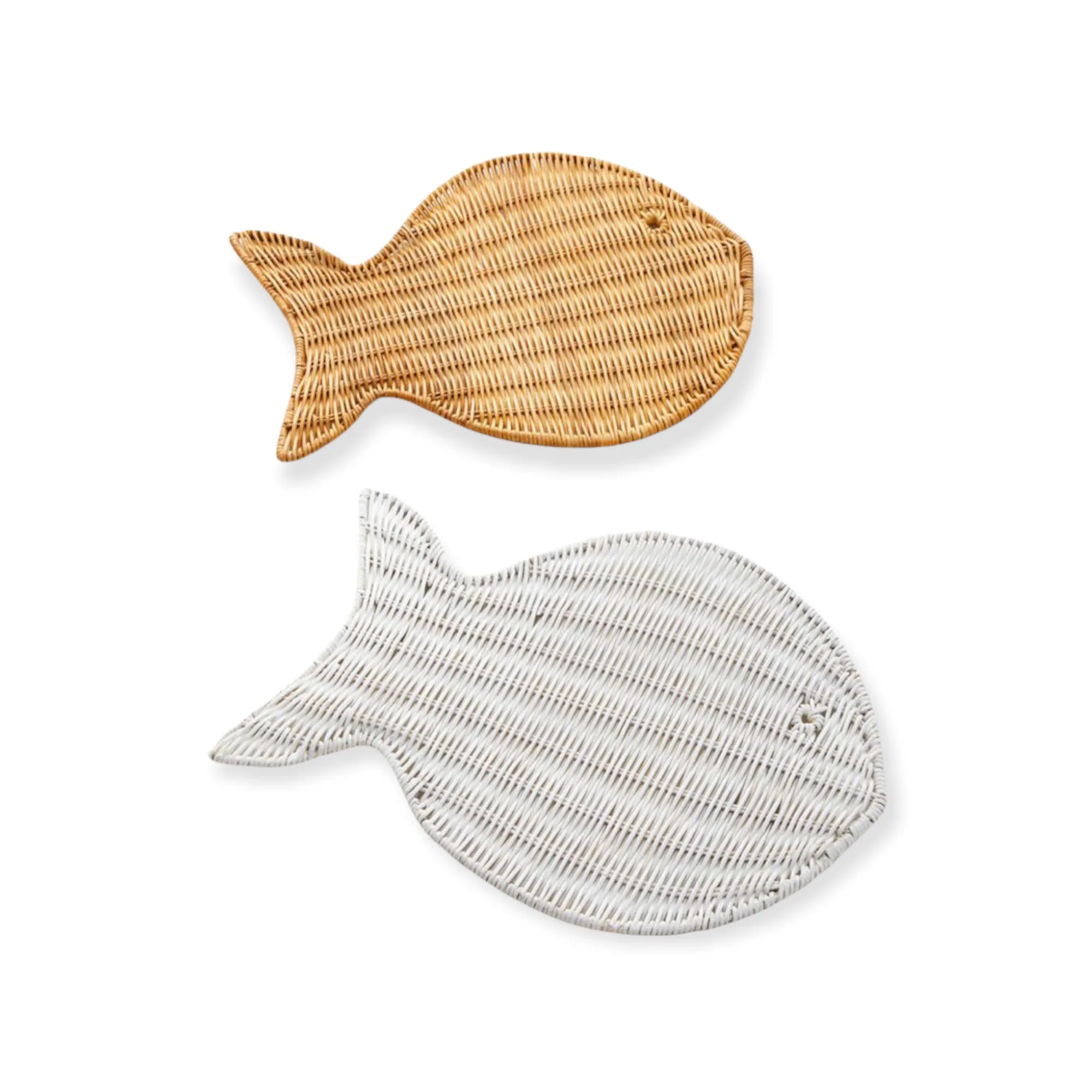 Fish Shape Rattan Placemat Art Decor,Unique Rattan Tray In Vietnam