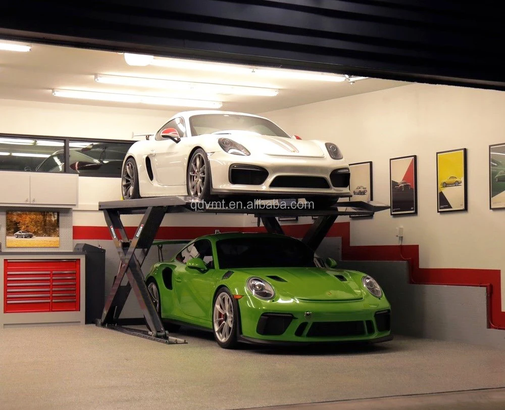 Hot Selling Hydraulic Scissor Car Stacker Mid Rise Scissor Car Parking ...
