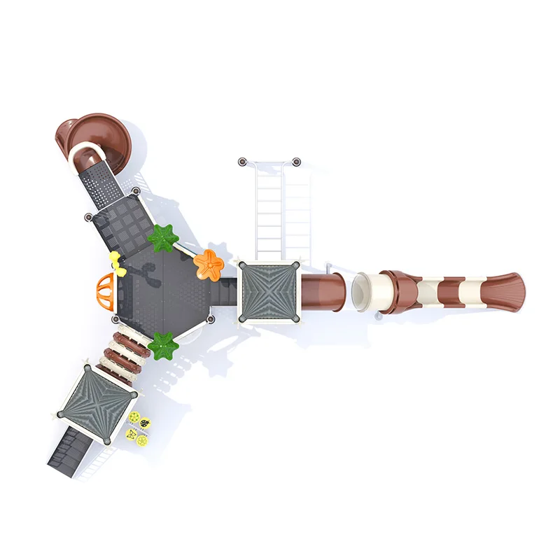 Feelkids ALITA-NC24016 High-Capacity Outdoor Plastic Slide Multi-Play Kids Activity Center PE Board Exercise Equipment Garden factory