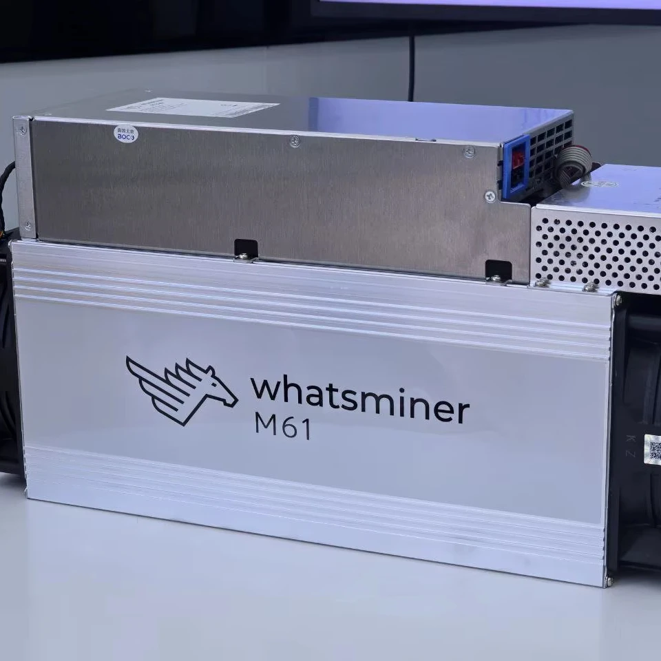 WhatsMiner M61 202T 19.9W/TH全新比特币矿工算法SHA-256 BTC采矿ASIC矿工加密比特币采矿中央处理器