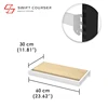 Bracket (White) + Wood Shelf (Light Brown)