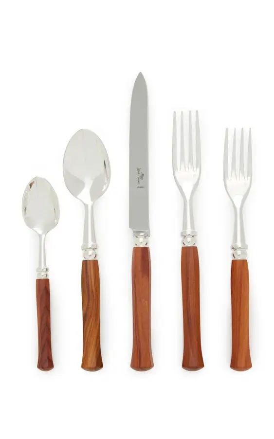Modern Design Flatware Spoon Knife Fork Cutlery Set Exclusive Quality Stainless Steel And Wooden