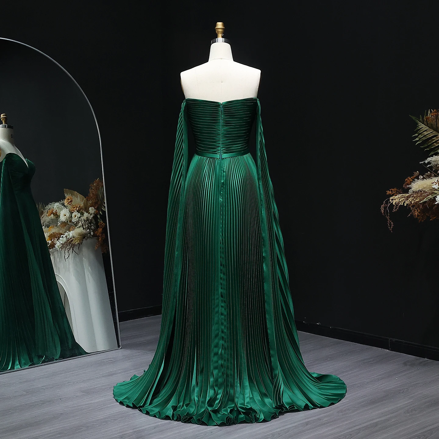 sachin and babi light blue dress Sharon Said SF210 Emerald Green Strapless Evening Dresses with Pleated  A-Line Women Wedding Party Gowns