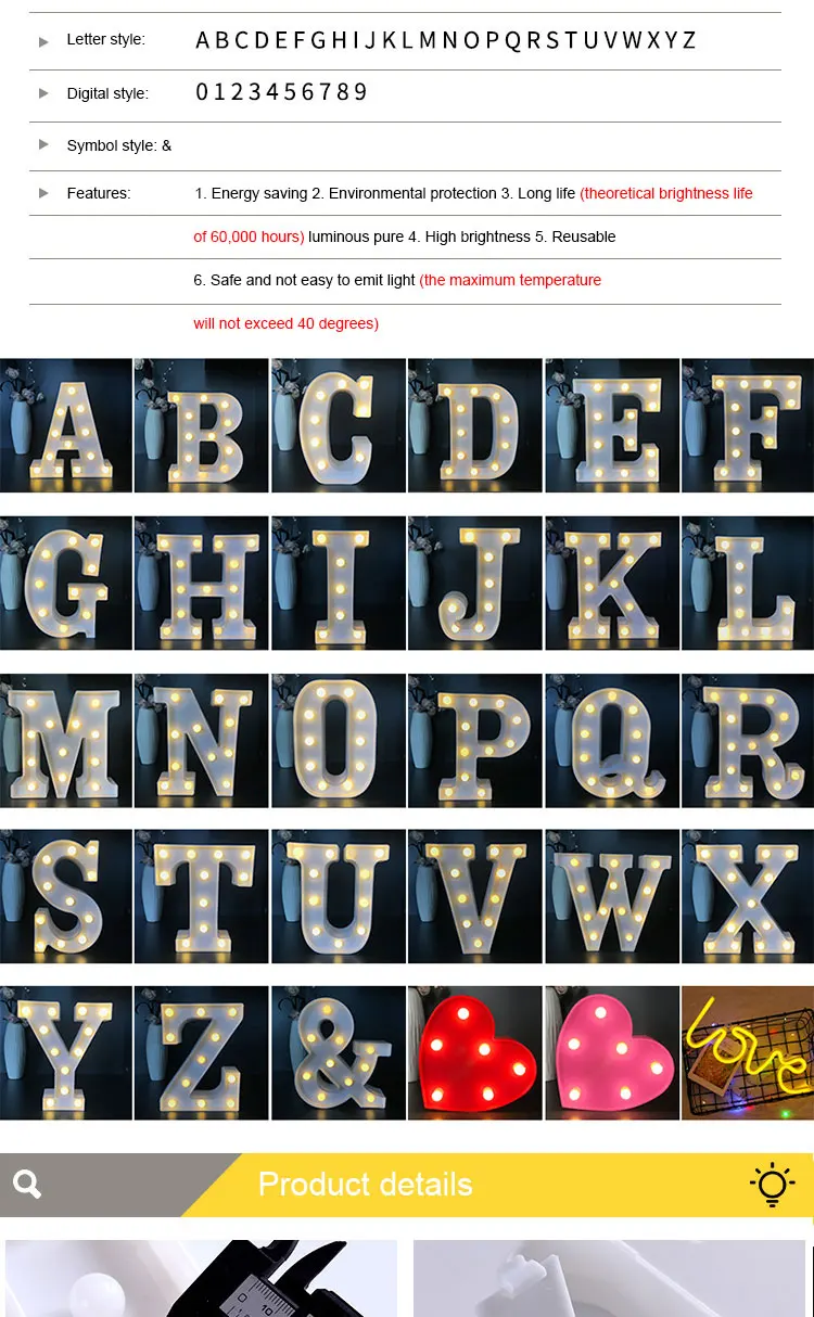 Outdoor Alphabet Changing Colours Marquee Sign Wed 4ft Led Large Number