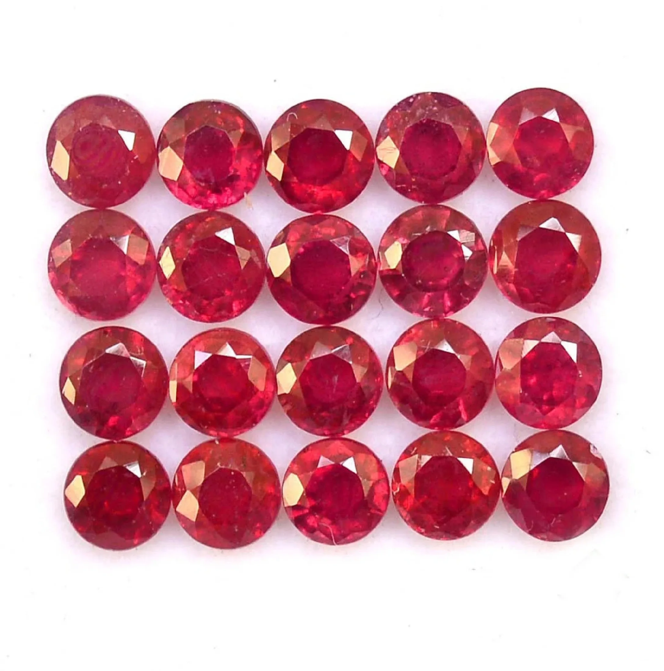Natural Round Cut Ruby Loose Stone Untreated Gemstone in Red Color Ready for Jewelry Setting