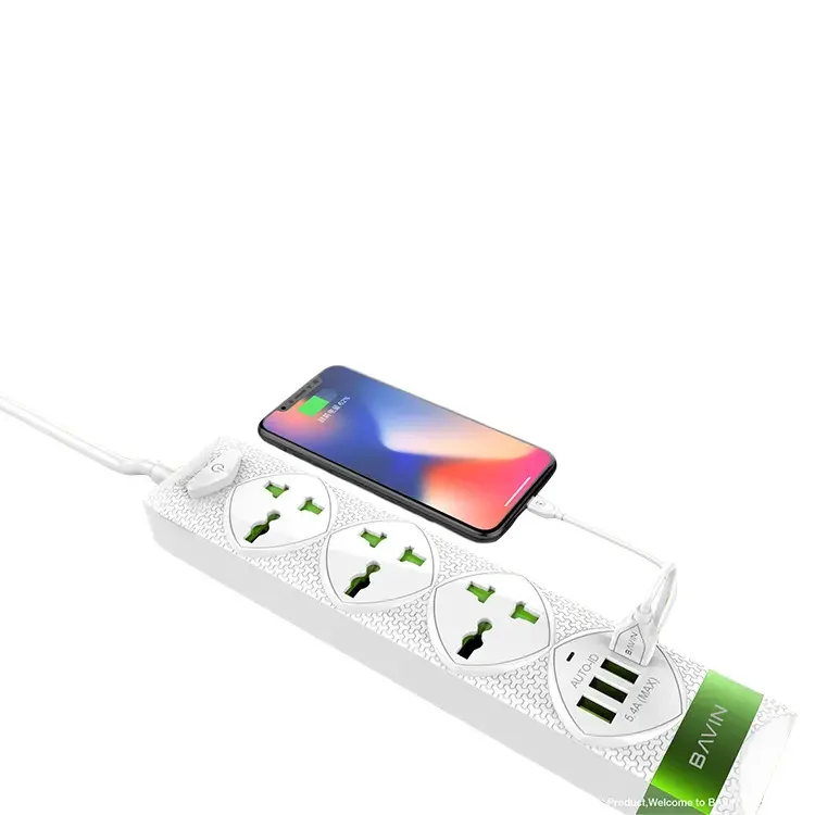 Bavin Pc589 Tabletop Us Extension 2500w Socket 3 Outlets Power Strips
